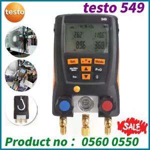 Testo 549 Refrigeration Digital Manifold Gauge 2 Valves System for 0560 0550 - Picture 1 of 13