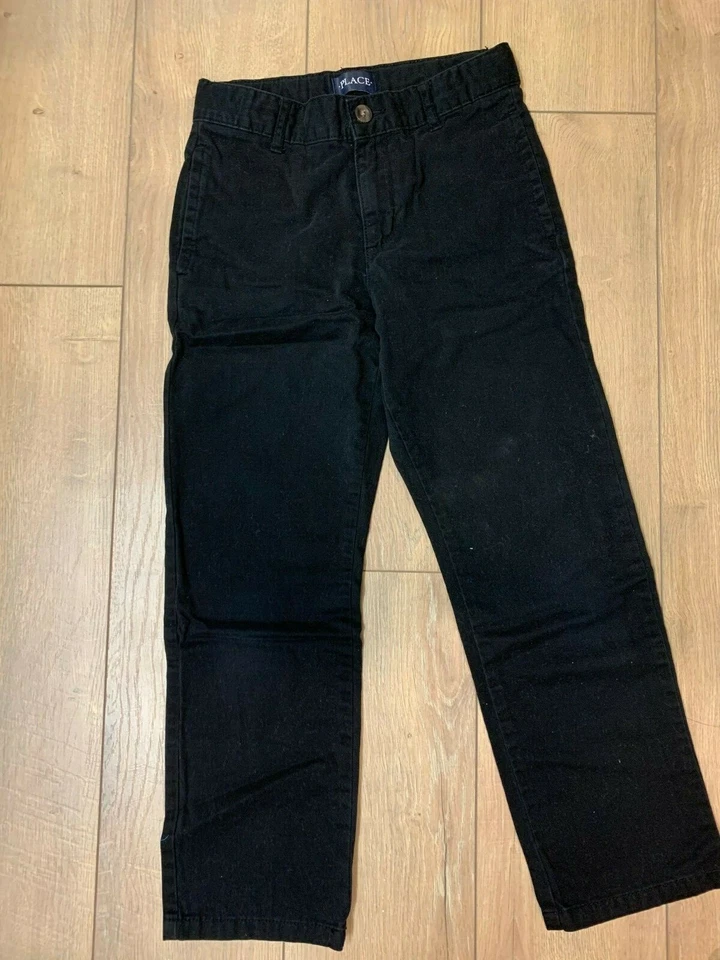 The Children's Place boys black chino pants size 8 GUC - Image 1 of 1