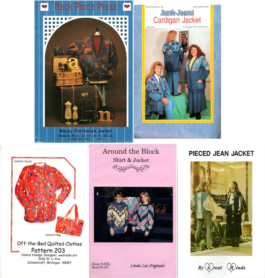 CHOICE: Sewing Craft Patterns: Misses' Jackets Quilted Pieced Recycled Jeans - Image 1 of 1