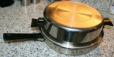 2 PIECE VINTAGE  DUTCH OVEN 11" FRY PAN WATERLESS COOK WARE stainless  VOLLRATH - Image 1 of 4