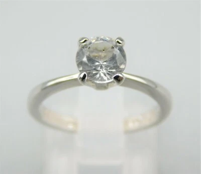 Sterling Silver 925 Spinel Solitaire Round Ring Engagement Size - Image 1 of 4