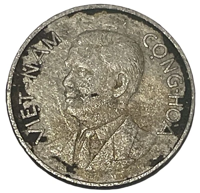 Lamination Error 1960 Viet-Nam Cong Hoa Republic Vietnam 1 Dong KM# 5 Lot B6-304 - Image 1 of 4