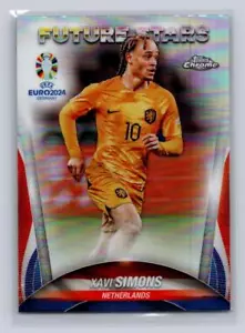 2024 Topps Chrome UEFA Euro #142 Xavi Simons -Refractor-Netherlands - Picture 1 of 2