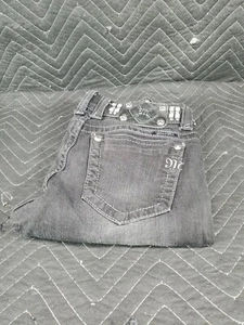 miss me jeans 28 JP513OS5 skinny jeans black 98%cotton 2%elastin(MMJ02) - Picture 1 of 10