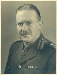 1940s British Army Royal Artillery Brigadier Portrait Original Photo 9*6.75" - Bild 1 von 2