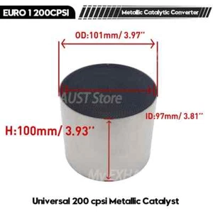 Universal Cellular Dreiwege Katalysator EURO1 200 CPSI Metallfilter - Bild 1 von 9