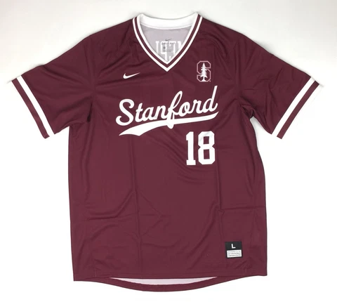 Nike Stanford Cardinal Baseball Jersey Men's L #18 AA9769 Maroon White AA9769 Cover