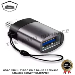 Adaptador convertidor OTG de datos USB-C USB 3.1 tipo C macho a USB 3.0 hembra gris - Imagen 1 de 6