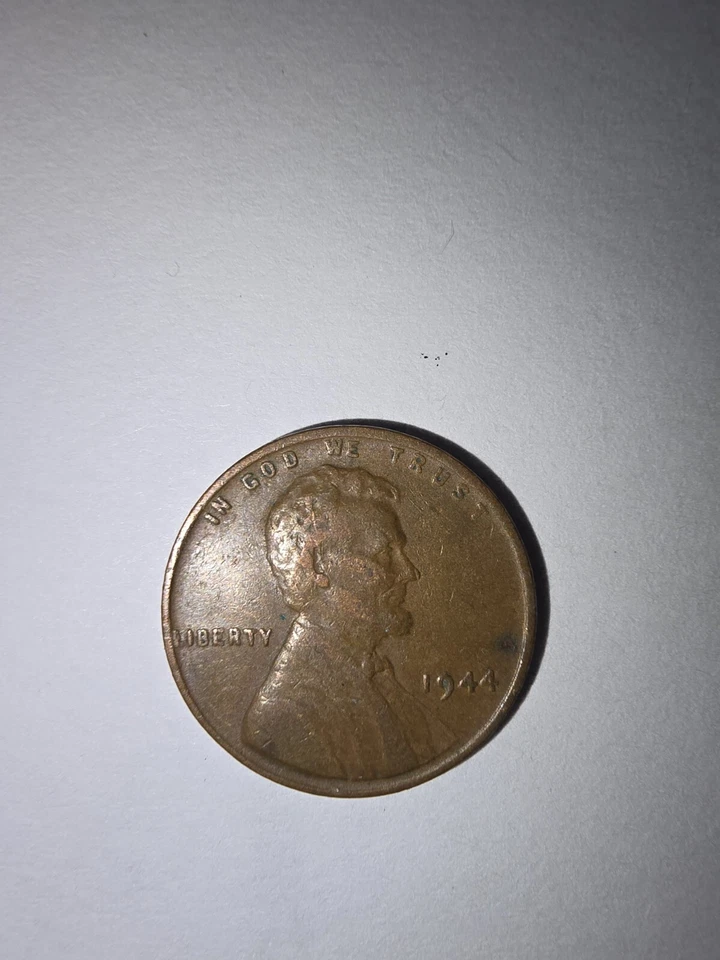RARE 1944 Wheat Penny Error No Mint Mark “L” in Liberty Rim Error Cent Coin - Image 1 of 1