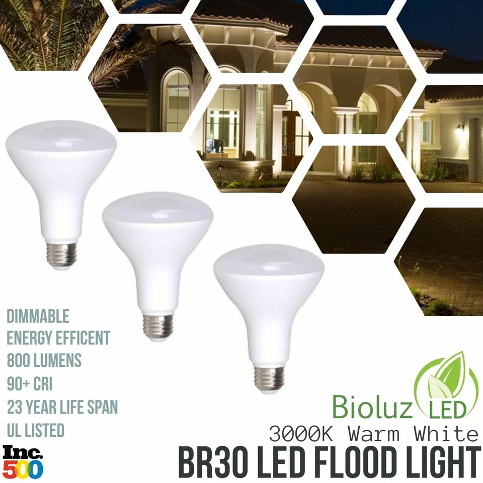 Bioluz LED BR30 LED Flood Light Bulbs 65-95 Watt Replacement Indoor Outdoor - Image 1 of 1