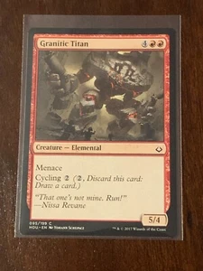 Magic the Gathering Hour of Devastation Granitic Titan - Picture 1 of 2