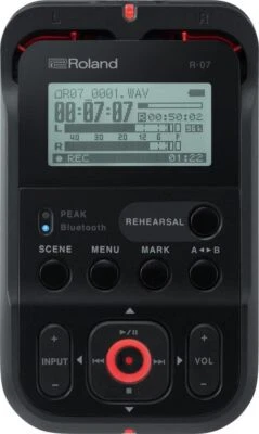 Roland R-07-BK Linear PCM Recorder (Black) with external SD card slot - Image 1 of 4