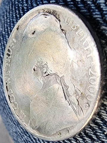 2000 D Jefferson nickel Error 5.0 grams Cover