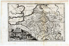 Antike Karte-ALTES BELGIEN-NIEDERLANDE-FRANKREICH-GALLIEN BELGIEN-Cellarius-1731