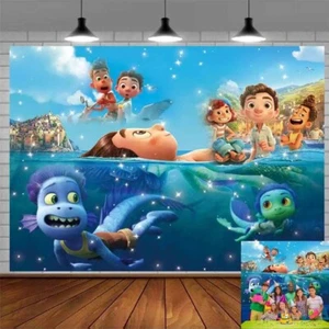 Luca Party Supplies Birthday Decorations Backdrop Banner Vinyl for Kids 7x5ft - Picture 1 of 7