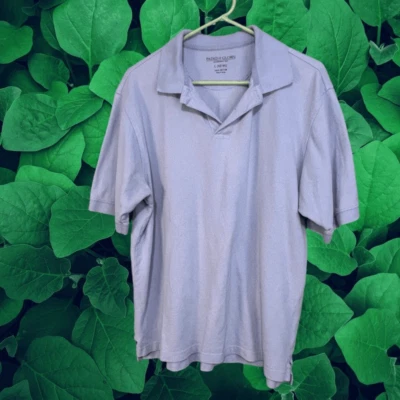 Polo grande con medio botón púrpura Faded Glory (42/44) Foto 1 de 4