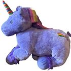 Toys R Us Large 18” Rainbow Purple Unicorn Ribbon Accents Plush Stuffed Animal