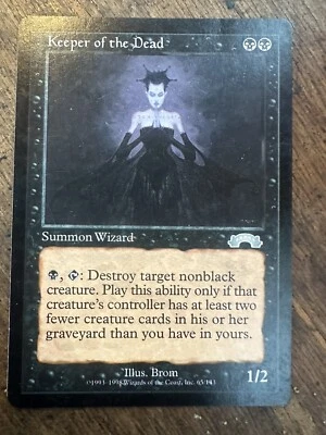 Magic the Gathering KEEPER OF THE DEAD Exodus MTG - Image 1 of 2