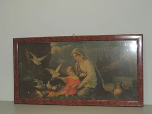 ANTIKE HEILIGE CHROMOLITHOGRAPHIE MIT RAHMEN ANFANG 1900 - Bild 1 von 10