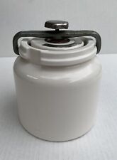 Vintage Norton Ceramic Stoneware Turn Screw Ball Mill Grinding Milling Jar
