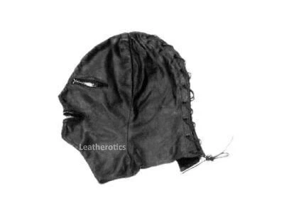 Capucha de cuero de grano completo con cremalleras Foto 1 de 4