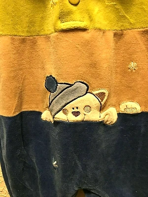 Bebé Okie Dookie 3-6 Meses Mameluco Multicolor Oso Polar Copos de Nieve Manga Larga Foto 1 de 4