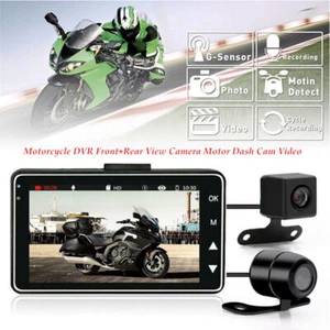 Motorcycle 4G full glass DVR Front+Rear View Camera Dash Video Recorder 1080P HD - Picture 1 of 11