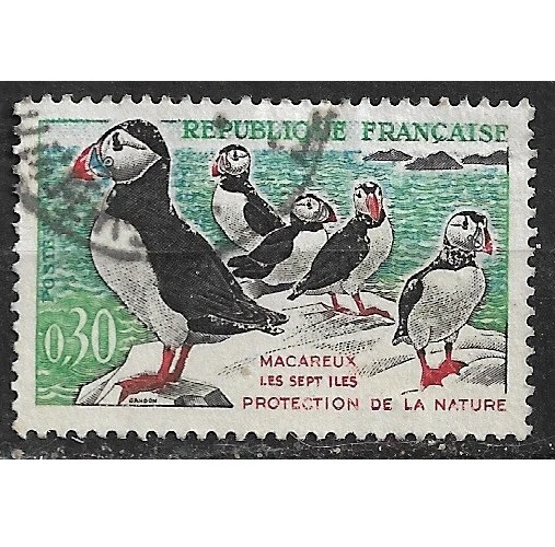 --Timbres YT 1274 MI 1333 Macareux Oiseaux faune 1960 - Photo 1/1