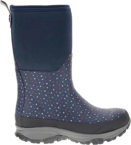 WESTERN CHIEF WOMEN'S DAINTY DOT NEOPRENE COLD WEATHER INSULATED MID BOOT BLUE - Picture 1 of 5