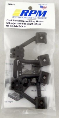 Front Shock Hoops & Body Mounts for the Axial SCX10 - RPM #70642 - Image 1 of 2