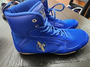 Hayabusa Pro Mens Blue Lace Up Ankle Round Toe Boxing Shoes Size 6 ๐ฅ MMA ๐ฅ - Picture 1 of 11