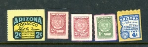 US State of Arizonia - 5 Tobacco Tax Stamps - Look Mint (13-C251) - Picture 1 of 1