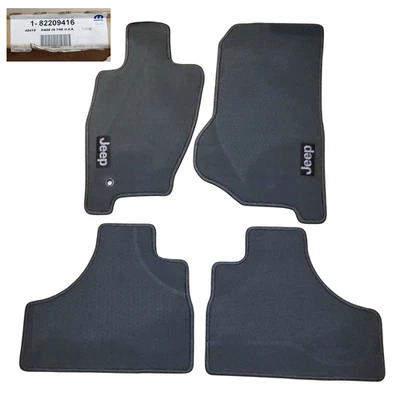 New Genuine Mopar 82209416 Slate Gray Front & Rear Floor Mats 05-07 Jeep Liberty - Image 1 of 4