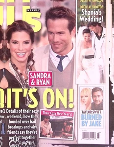 US WEEKLY 1-17-2011 SANDRA & RYAN ITS ON TAYLOR SWIFT BURNED BY JAKE  B2095 - Picture 1 of 4