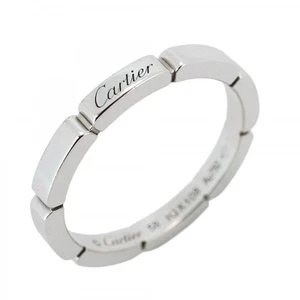 Cartier Ring Maillon Panthere K18WG White Gold #58 Men's 9 GZl183o1 - Picture 1 of 1