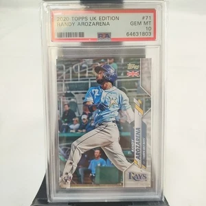 2020 Topps UK Edition Randy Arozarena #71 PSA 10 GEM MT Rookie RC Baseball Rare - Picture 1 of 5