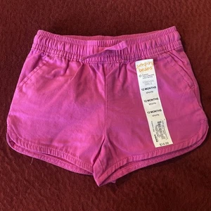 Jumping Beans Pink Shorts Elastic Waist Girls Size 12M - Picture 1 of 3