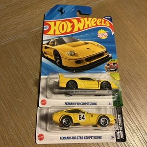 Hot Wheels Lot Ferrari F40 Competizione 198/250 EXOTICS  YELLOW & Ferrari 365 - Picture 1 of 4