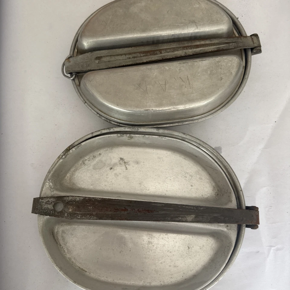 1982 Military US Army Mess Kit Marked SMP 18789-1982 set of two   - Image 1 of 4
