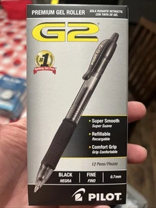 Pilot, G2 Premium Gel Roller Pens, Fine Point 0.7 mm, Black, Pack of 12 (Dozen - Picture 1 of 3