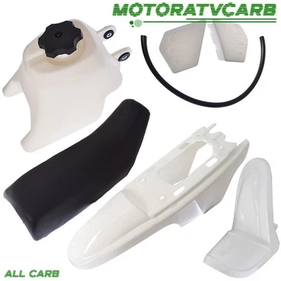 Para Yamaha PW50 PY50 PW 50 50cc Plástico Guardabarros Asiento Tanque Gas Kit Blanco Foto 1 de 4