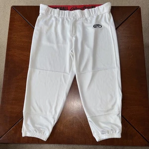 Rawlings White Softball Women's XL Short Pants Elastic Bottom - Picture 1 of 20