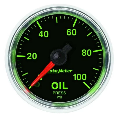 Auto Meter 2-1/16 GS Oil Pressure Gauge - 0-100psi - Image 1 of 3