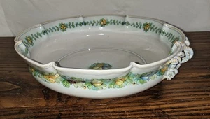 Antique Italian Majolica Large Serving Bowl with Cantagalli Mark - Picture 1 of 10
