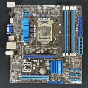 ASUS P7H55-M LGA 1156 mATX Intel Motherboard H55 Chipset, DDR3, Tested Working! - Afbeelding 1 van 9