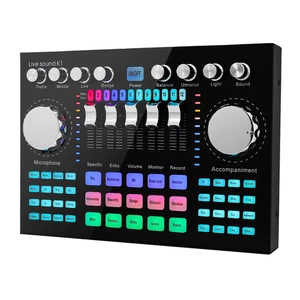 K1 Live Sound Card Portable Internet Celebrity Live Broadcast Special Sound Equi - Afbeelding 1 van 11