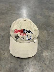 Indianapolis Colts Vs Saints Mütze Riemen hinten beige Super Bowl Fußball Reebok Herren - Bild 1 von 3