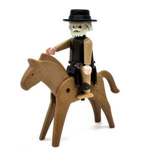 Vintage 1974 Geobra Playmobil Horse & Cowboy Figurine Figure Toy VGC SHIPS FAST - Picture 1 of 7