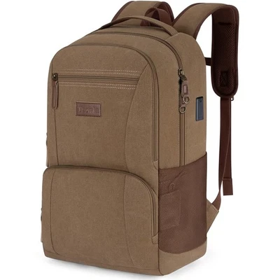 Canvas Laptop College Rucksack Damen und HerrenUni Arbeits Vintage Reiserucks... - Bild 1 von 4