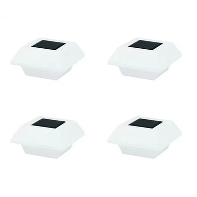Solar LED Gutter Roof Lights Outdoor 10 Lumens White (4 Pack) Auto On/Off - Image 1 of 4